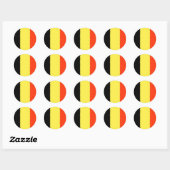 Belgische vlag ronde sticker (Vel)