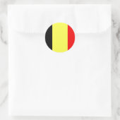 Belgische vlag ronde sticker (Tas)