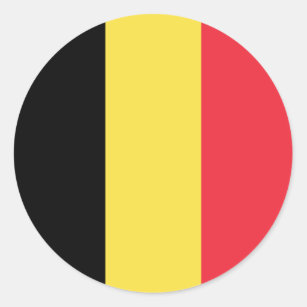Belgische vlag ronde sticker