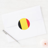 Belgische vlag ronde sticker (Envelop)