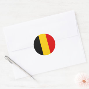 Belgische vlag ronde sticker
