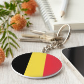 Belgische vlag sleutelhanger (Zijkant)