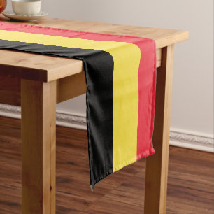 Belgische vlag & sportfan house decor/Belgium tri Korte Tafelloper