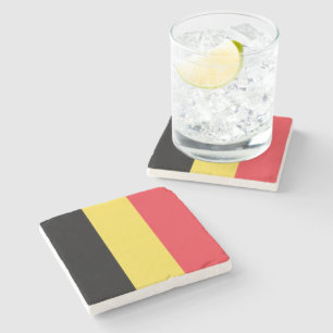 Belgische vlag stenen onderzetter