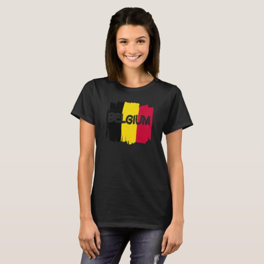 Belgische vlag t-shirt (Voorkant volledig)