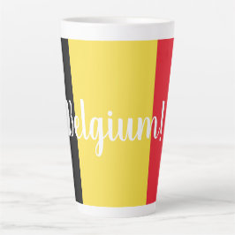 Belgische vlag & tekst latte mok