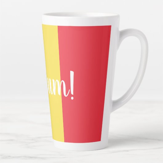 Belgische vlag & tekst latte mok (Rechts)