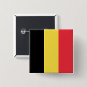 Belgische vlag vierkante button 5,1 cm (Voorkant /achterkant)