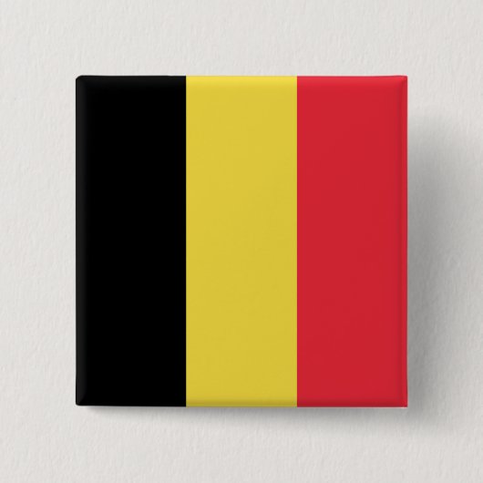 Belgische vlag vierkante button 5,1 cm (Voorkant)