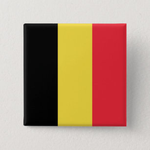 Belgische vlag vierkante button 5,1 cm