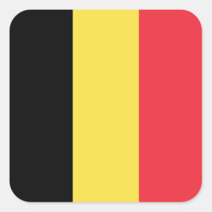 Belgische vlag vierkante sticker