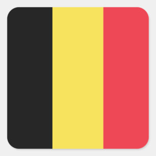 Belgische vlag vierkante sticker