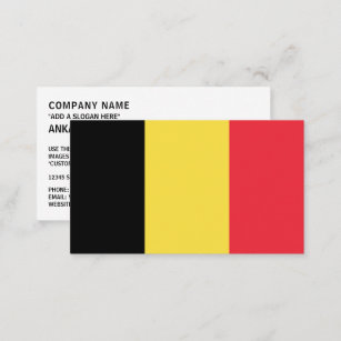 Belgische vlag, vlag van België Visitekaartje