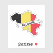 Belgische vlaggenkaart sticker (Vel)