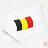 Belgische Vlagsticker Ovale Sticker (Envelop)