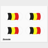 Belgische Vlagsticker Ovale Sticker (Vel)