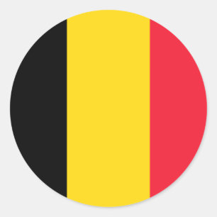 Belgische vlagsticker ronde sticker