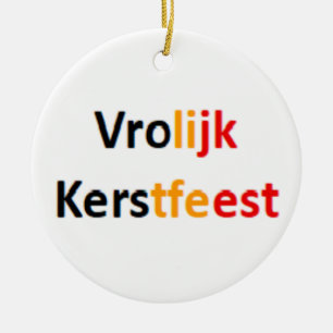 Belgische vrolijke kerstfeest Ornament