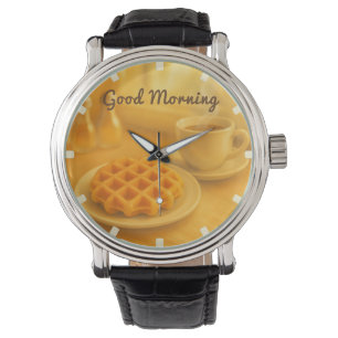 Belgische Wafel & Koffie Horloge – Good Morning Vi