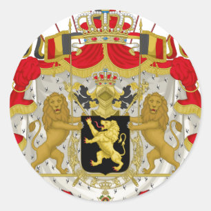 Belgische wapenstilstand ronde sticker