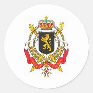 Belgische wapenstilstand ronde sticker