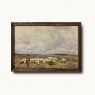 Belgische Winterdorp Poster - Sneeuw Landschapskun
