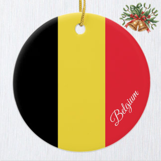 Belgium Christmas Ornament, Belgian Flag Keramisch Ornament