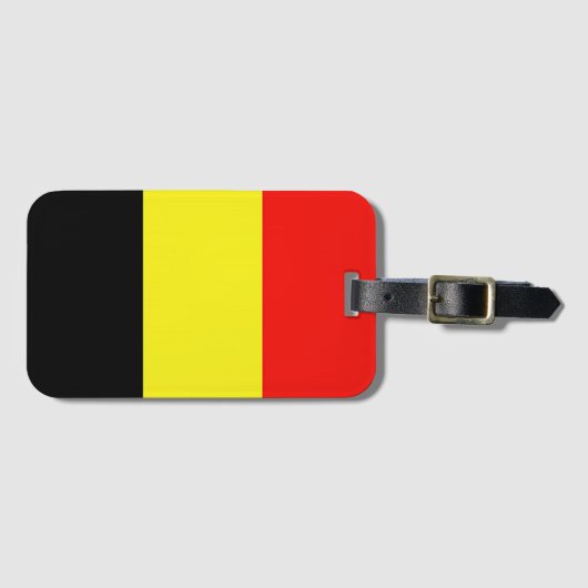 Belgium Flag Bagagelabel (Voorkant (horizontaal))