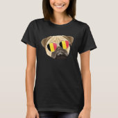 Belgium Flag Pug Dog Belgium Pocket T-shirt (Voorkant)