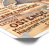 Belgium Ostende Vintage Travel Poster Restored (Coin)