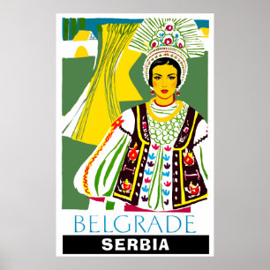 Belgrade, Serbie Affiche de voyage