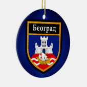 Belgrado Flag Keramisch Ornament (Rechts)