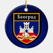 Belgrado Flag Keramisch Ornament (Achterkant)