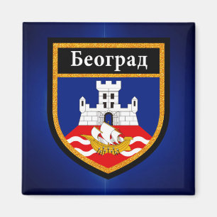 Belgrado Flag Magneet