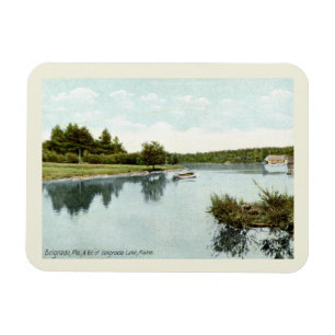 Belgrado Lake, Maine 1910  stijl magneet