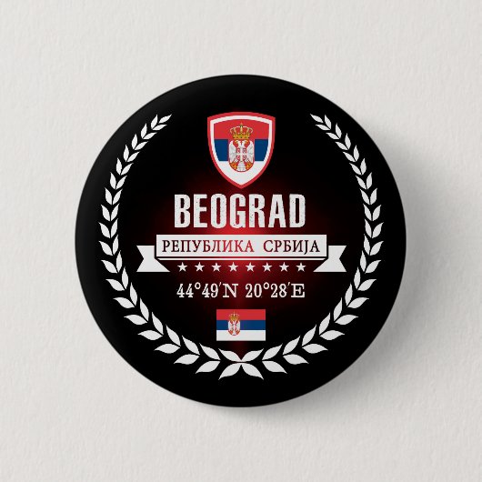 Belgrado Ronde Button 5,7 Cm (Voorkant)