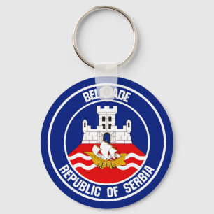 Belgrado Round Emblem Sleutelhanger