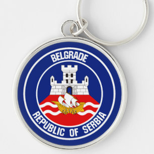 Belgrado Round Emblem Sleutelhanger