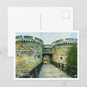 Belgrado Servië Olieverf Stadslandschap Briefkaart