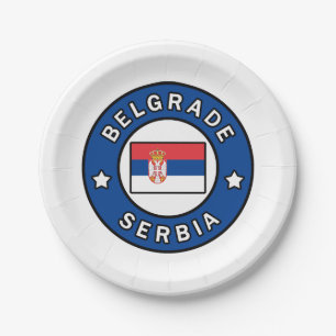 Belgrado Servië Papieren Bordje