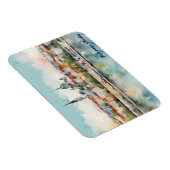 Belgrado Servië Silhouet Waterverf Schilderij Magneet (Rechterzijde)