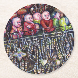 belichamen ronde kartonnen onderzetter