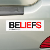 Belief zijn leugens bumpersticker (Op auto)