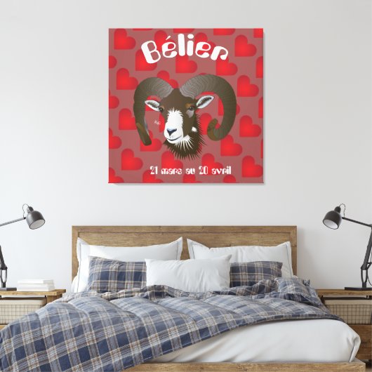 Bélier 21 mars au 20 avril Impression sur toile (Insitu(Chambre))