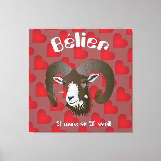 Bélier 21 mars au 20 avril Impression sur toile (Recto)
