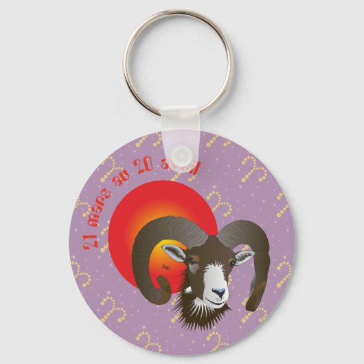 Bélier 21 mars au 20 avril Porte-clés Sleutelhanger (Voorkant)