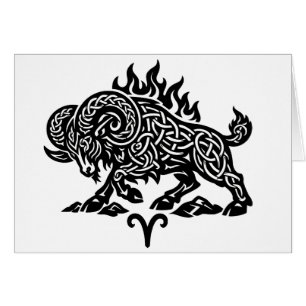 Bélier Fire‑Bélier – Encre Hantée Celtique Zodiaqu