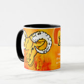 Bélier la tasse astrologique de signe du feu de (Devant gauche)