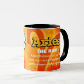 Bélier la tasse astrologique de signe du feu de (Devant droit)