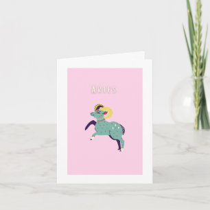 Bélier mignon, zodiaque, carte de signe du zodiaqu